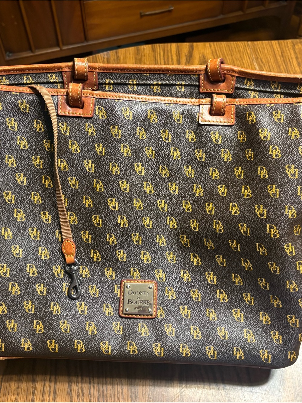 Dooney & Bourke Brown and Yellow Signature Tote